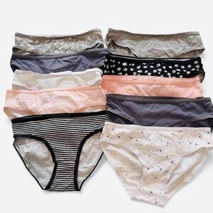 Cat & Jack girls Cotton underwear size 10 Neutral Colors NWOT